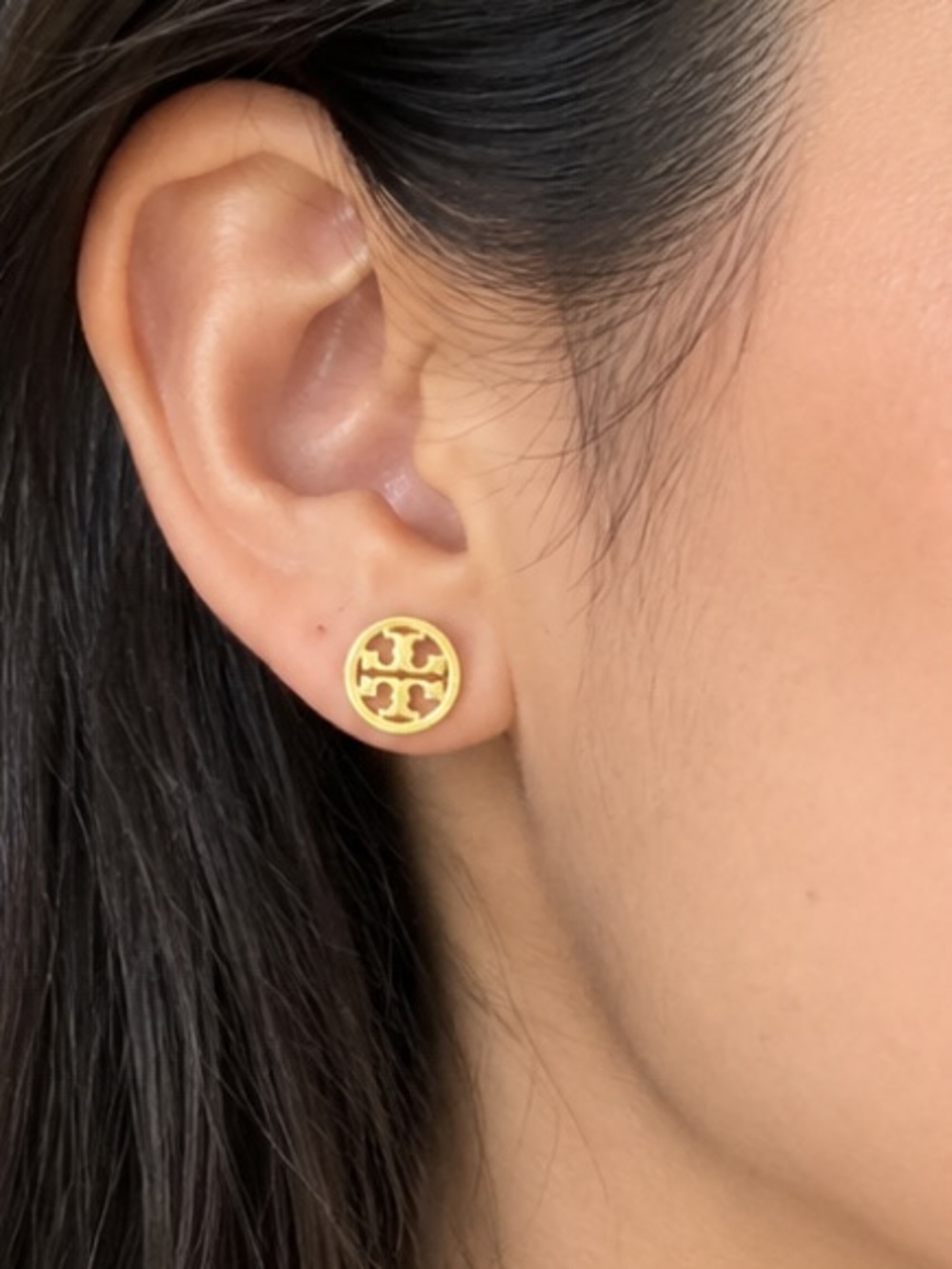 Gold Round Designer Inspo  Stud Eassings